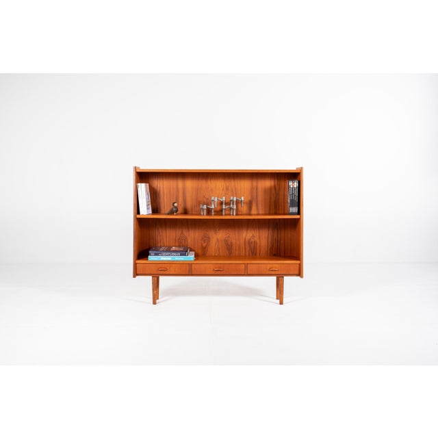 Vintage Scandinavian Teak Bookcase with Drawers, 1960s For Sale - Image 12 of 12