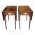 1980s Pair of Vintage Craftique Mahogany Pembroke Tables | Drop Leaf Tables For Sale