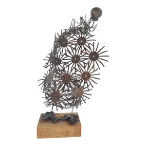 Mid Century Modern Abstract Metal Sculpture