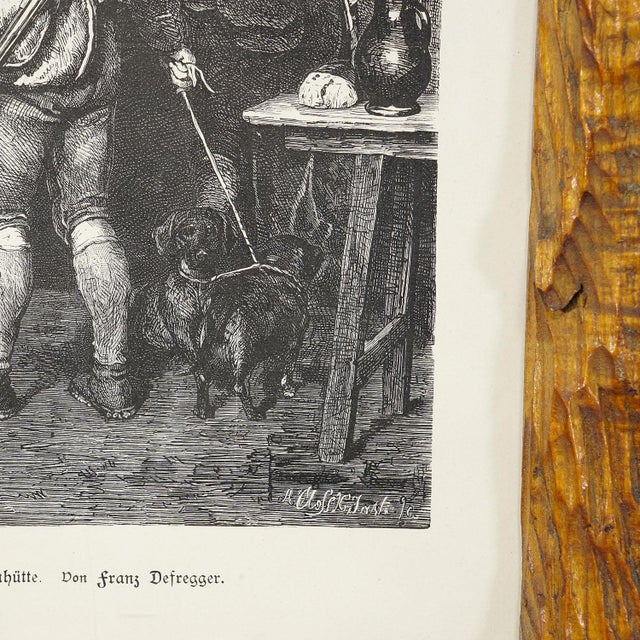 Antique Copper Engraving Print With Bavarian Scene Ca. 1900 For Sale - Image 4 of 8