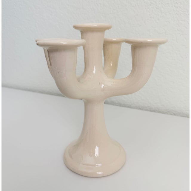 1970s Swedish 5-Arm Ceramic Candelabra by Guldkroken Hjo For Sale - Image 5 of 7