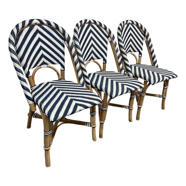 Serena & Lily Riviera Bistro Chairs, Set of Three For Sale