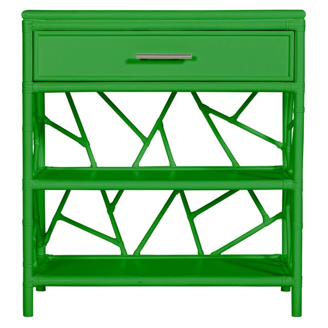 Wood Tiffany End Table in Bright Green For Sale - Image 7 of 7