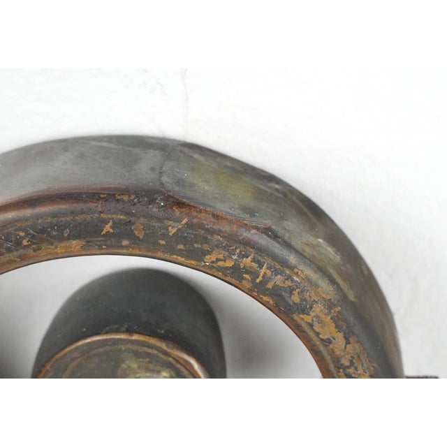 Bronze Reclaimed 18.25 In. Art Nouveau Bronze Piece For Sale - Image 8 of 8