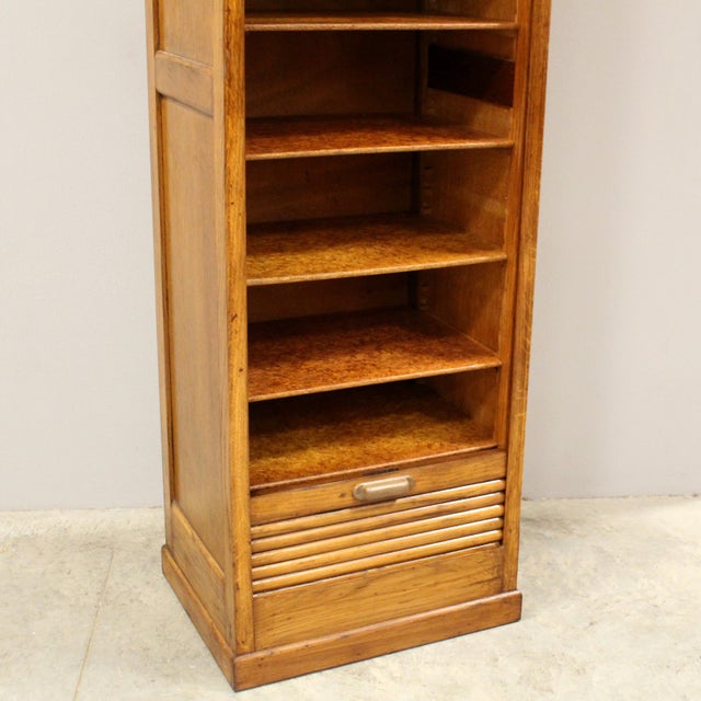 Tan Vintage Filing Cabinet in Oak, 1920s For Sale - Image 8 of 16