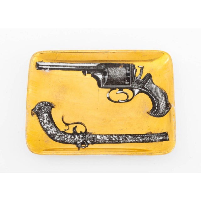 Gold Fornasetti Porcelain Tableware, 3 Pcs. For Sale - Image 8 of 16