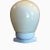 Vintage Mid-Century Egg Shaped White Porcelain Mount and Cream-Colored Opaque Glass Umbrella Ceiling Lamp, 1950s For Sale - Image 6 of 6