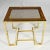Modern End Table Brass Plated Dark Wood & Smoked Glass Rectangle by Thomasville Furniture Style of Milo Baughman For Sale - Image 13 of 15