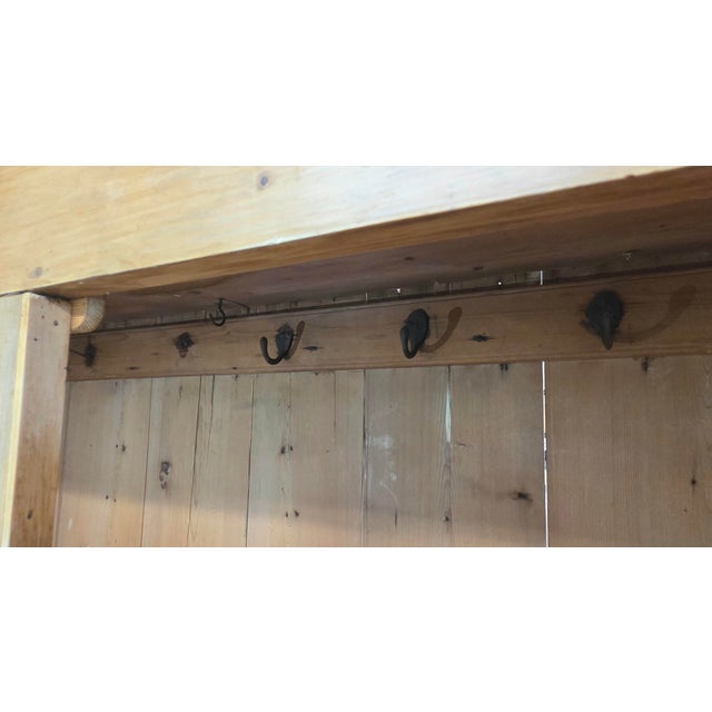 Antique 19th Century Irish Scrubbed Pine Linen Press Cabinet For Sale - Image 12 of 18