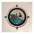 Postmodern Memphis Group Style Wall Tabletop Clock Battery Operated, Circa 1980s For Sale