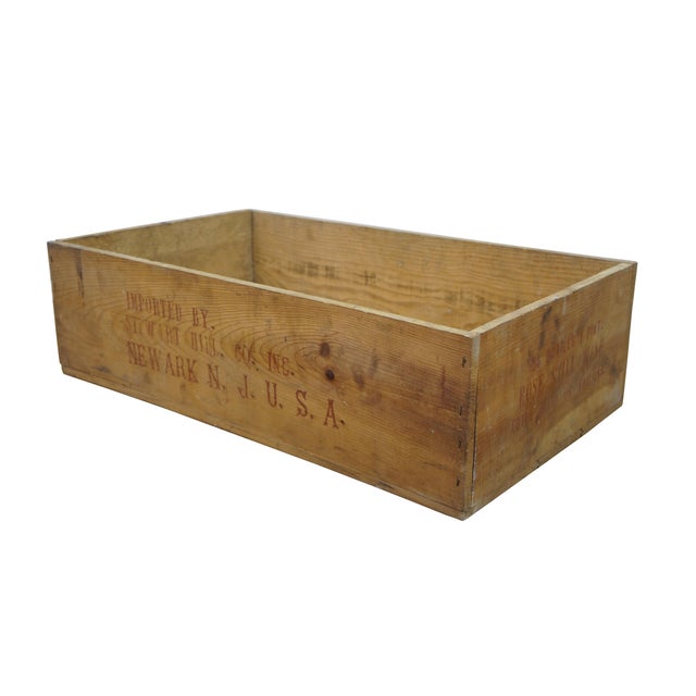 Rustic European Vintage Santa Rey Rose Still Wine Caves Imperio Portugal Oak Bottle Crate Box For Sale - Image 3 of 10