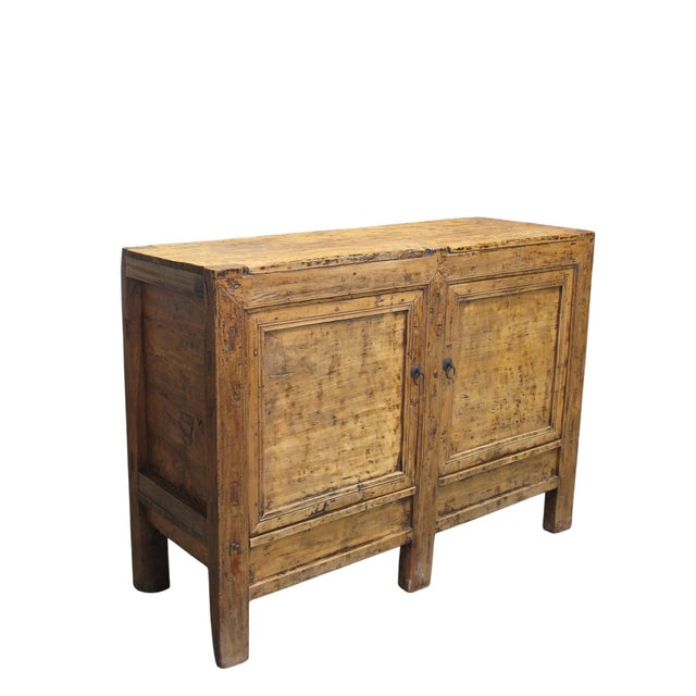 Mid 19th Century Aged Poplar Double Cabinet For Sale - Image 5 of 14