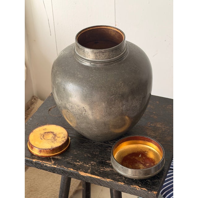 Early 20th Century Cast Zinc Vase or Urn For Sale - Image 9 of 12