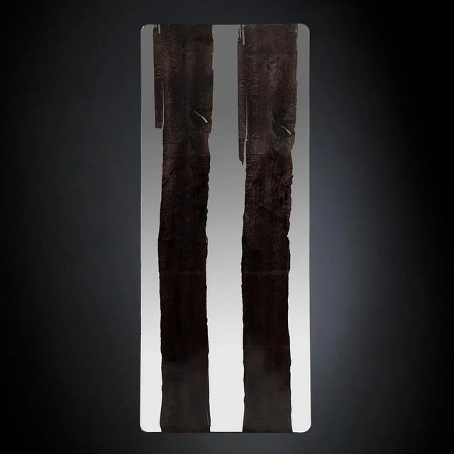 Tempered Glass Specchio & Oak Nero Venezia Dining Table from VGnewtrend For Sale - Image 6 of 8