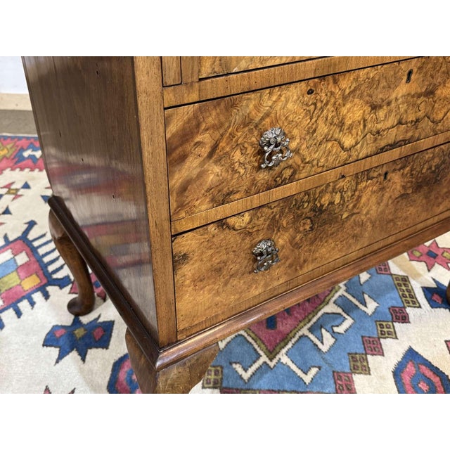English Writing Desk in Walnut Burl, 1930s For Sale - Image 12 of 18