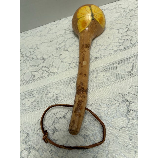 Handcrafted Vintage Gourd Ladle Decorative Spoon For Sale - Image 4 of 10