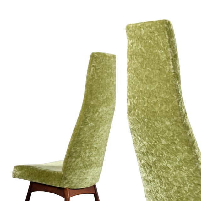 6 Green High Back 2051 C Dining Chairs by Adrian Pearsall for Craft Associates For Sale - Image 15 of 18