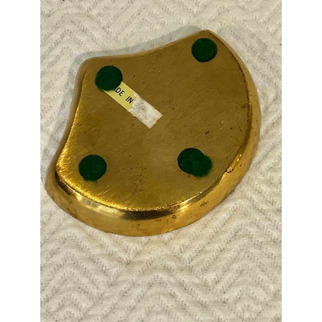 Brass Vintage Solid Brass Coastal Clamshell Trinket Box For Sale - Image 8 of 8