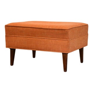 Walnut Mid-Century Modern Ottoman For Sale