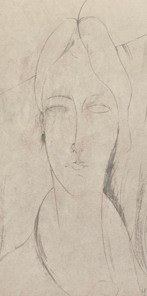 A. Modigliani, Portrait of Lunia, Lithograph