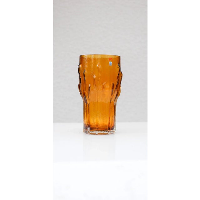 Red Finnish Art Glass Vase by Kaj Blomqvist for Humppila For Sale - Image 8 of 14