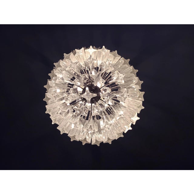 Murano Glass Chandelier with 112 Transparent Quadriedri, 1982 For Sale - Image 15 of 17