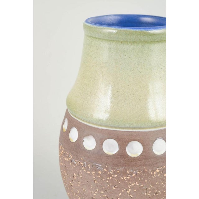 Mari Simmulson for Upsala Ekeby Vase, model 43-30-899, 1960s. Decorative stoneware vase in an organic form with a matte,...