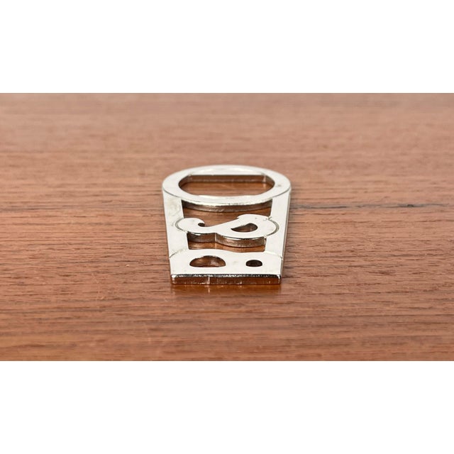 Silver Vintage Danish Metal Bottle Opener from Bang & Olufsen, 1970s For Sale - Image 8 of 12