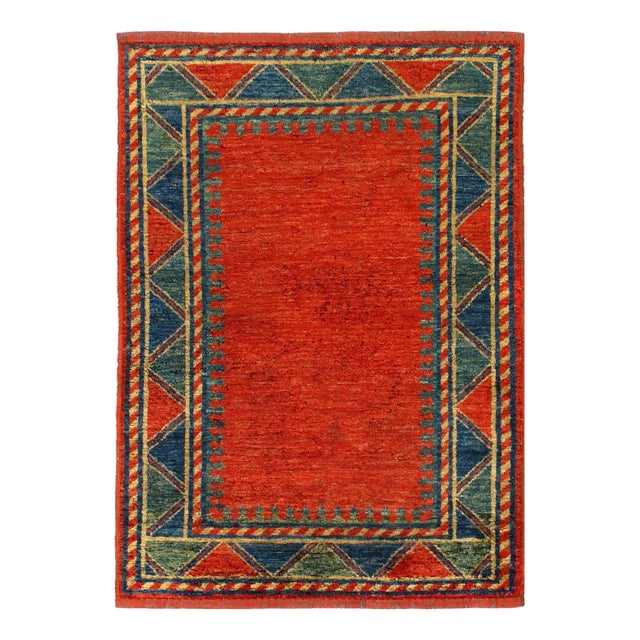 1960s Vintage Red Color Turkish Rug For Sale - Image 4 of 4