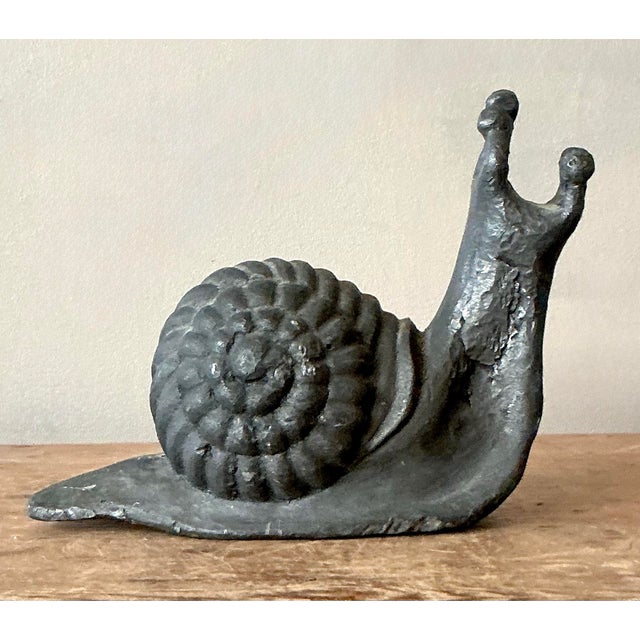 Vintage Boho Lead Snail For Sale - Image 10 of 10