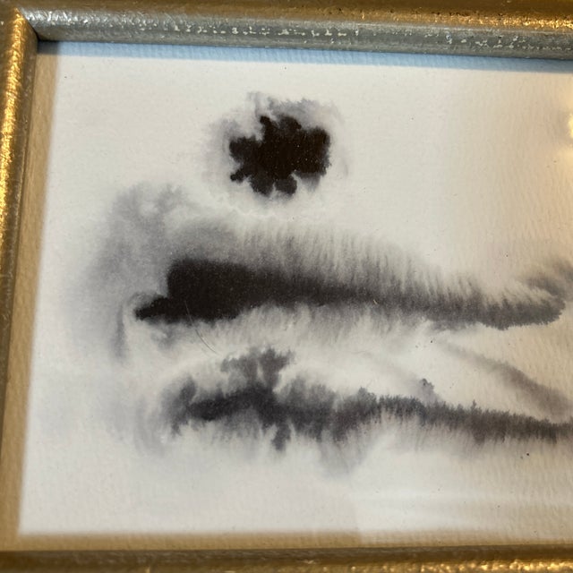 Abstract Contemporary Original Abstract Landscape Watercolor Painting For Sale - Image 3 of 4