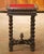 French 19th Century French Louis XIII Carved Walnut Side Table With Velvet Top For Sale - Image 3 of 15