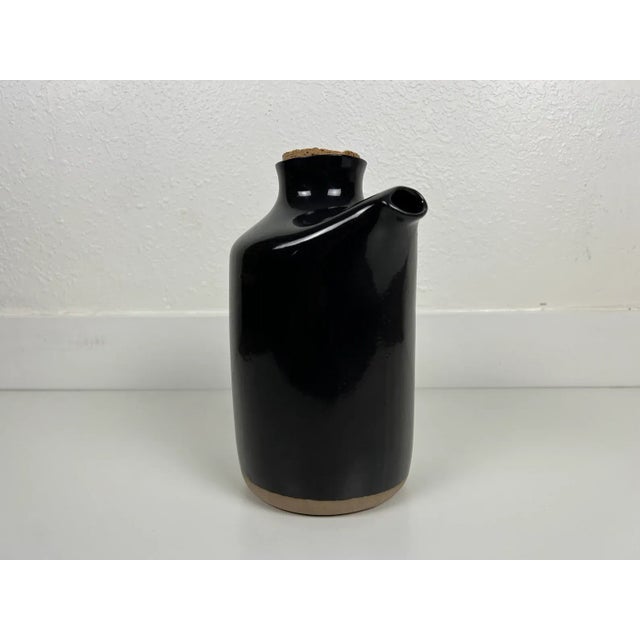 Ceramic Jane and Gordon Martz Black Ceramic Pitcher for Marshall Studios For Sale - Image 7 of 11