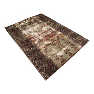 Vintage Cotton and Wool Rug For Sale