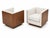 Mid-Century Modern The Lugo Walnut Paneled Swivel Lounge Chairs, a Pair For Sale - Image 3 of 6