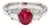 Gia Certified 2 Carat Pigeon Blood Burma Ruby Platinum Ring, Size 6.25 For Sale