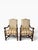 Wood Pair of Pearson Furniture Armchairs – Striped Upholstery & Curved Silhouette For Sale - Image 7 of 15
