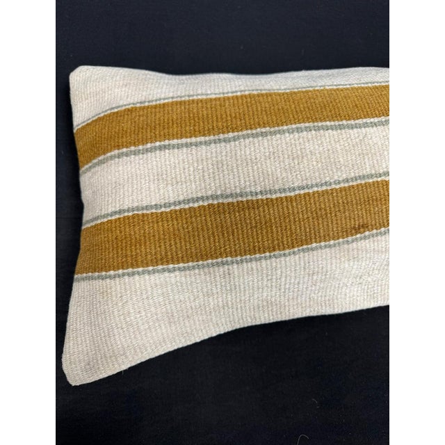 Turkish Hemp Pillow Cushion Natural Beige Brown Cushion Cover 14x45 #18023 Enhance your home decor with our Kilim Pillow...