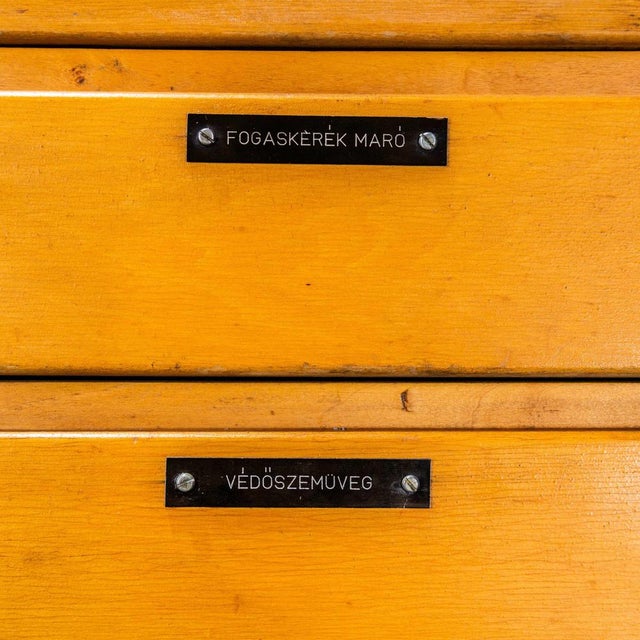 Tall Multidrawer Engineers Cabinet, 1950s For Sale - Image 10 of 13