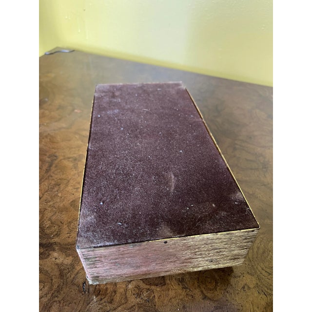 1950s Brass Italianate Tissue Box Cover With Butterflies For Sale - Image 10 of 11