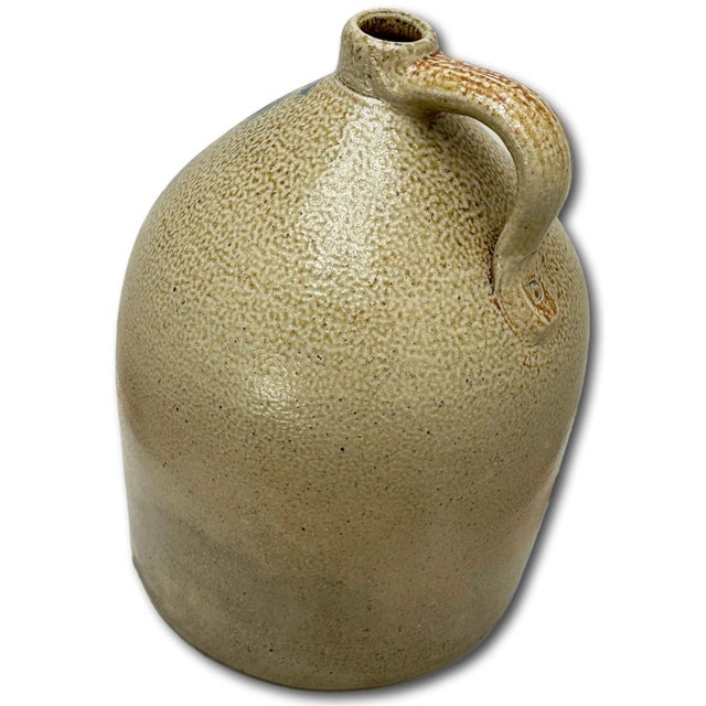 Great Looking Giant 5 Gallon Size Antique American Blue "Stinger" Decorated Stoneware Jug - Circa Late 19th Century For Sale - Image 10 of 12