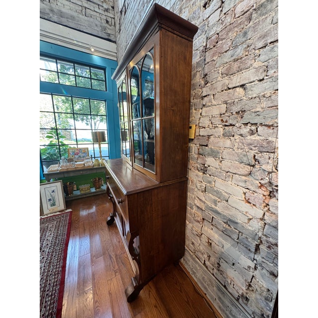 Empire Late 1800's Walnut Butler's Secretary Desk For Sale - Image 11 of 16