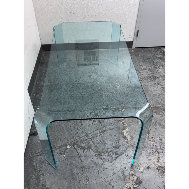 2010s Vittorio Livi for Fiam Ragno Glass Dining Table For Sale - Image 5 of 13