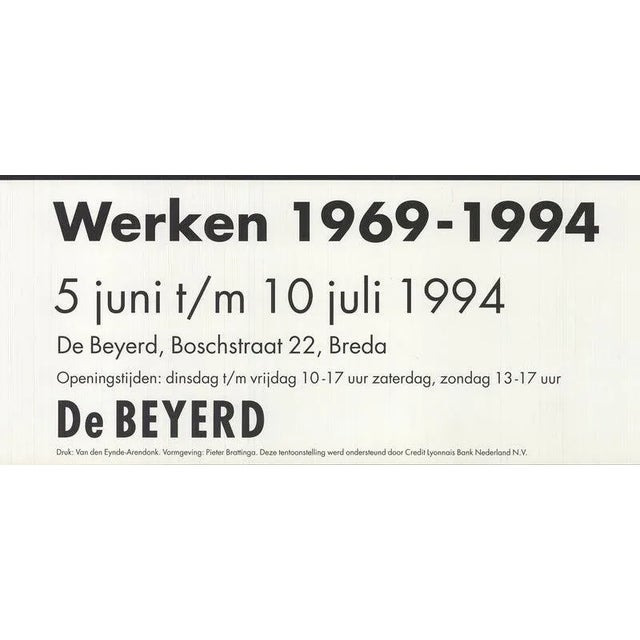 Contemporary 1994 Ger Dekkers 'Overview' Contemporary Black,White,Blue Offset Lithograph For Sale - Image 3 of 4