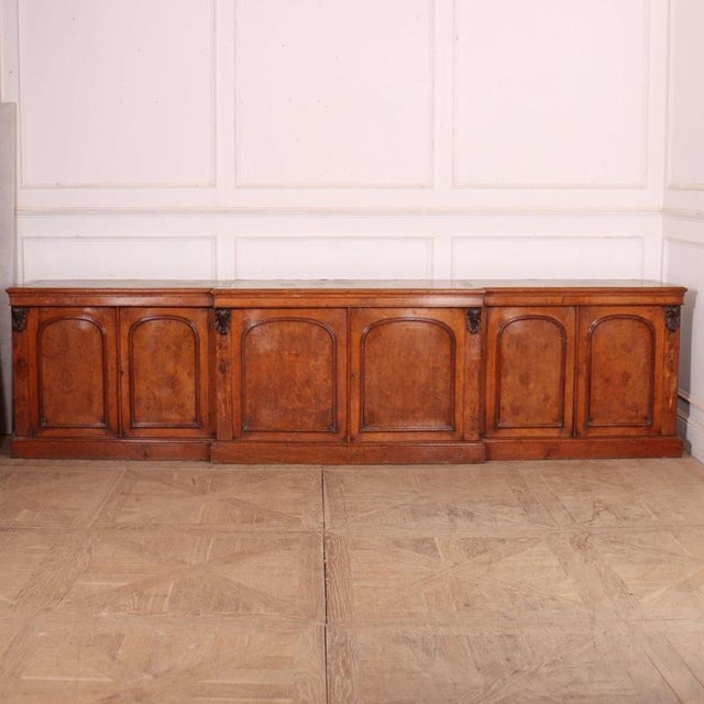 English Burr Walnut Dresser Base For Sale - Image 16 of 16