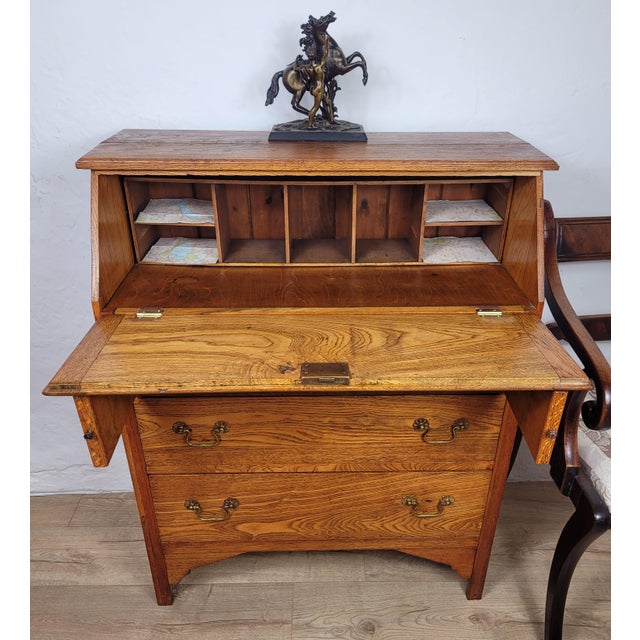 This is a gorgeous mid 20th Century Writing Bureau Desk would complement many vintage home living room or office settings....