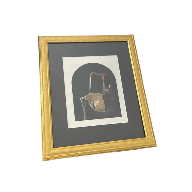 2010s Gucci Framed Fashion Lithograph For Sale - Image 5 of 7