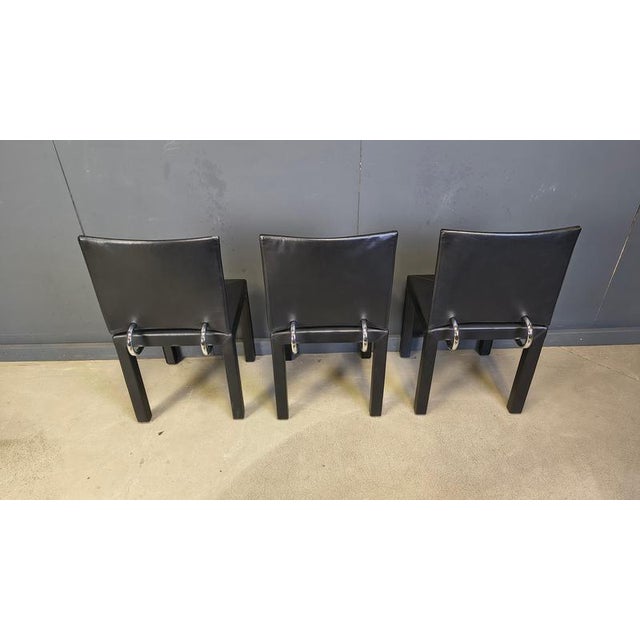 Black Arcadia Dining Chairs by Paolo Piva for B& B Italia, 1980s, Set of 6 For Sale - Image 8 of 16