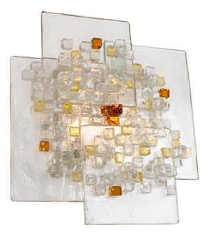 Mid-Century Brutalist Murano Glass Wall Sconce, Italy, 1970s