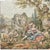 Vintage Tapestry With Bucolic Scene, Early 20th Century, 28" X 27"
